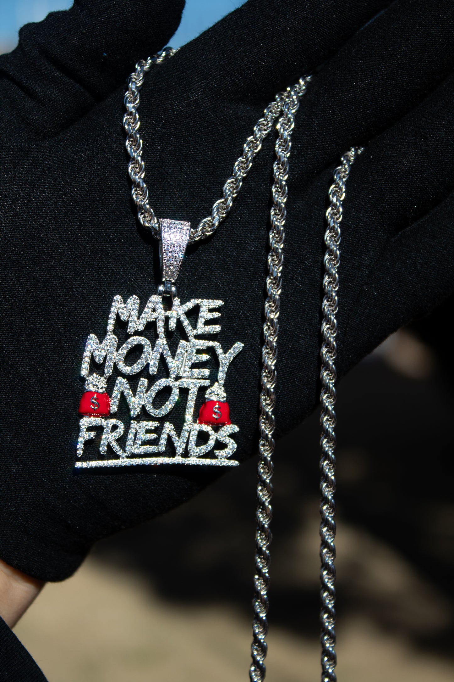 “Make Money Not Friends” Pendant