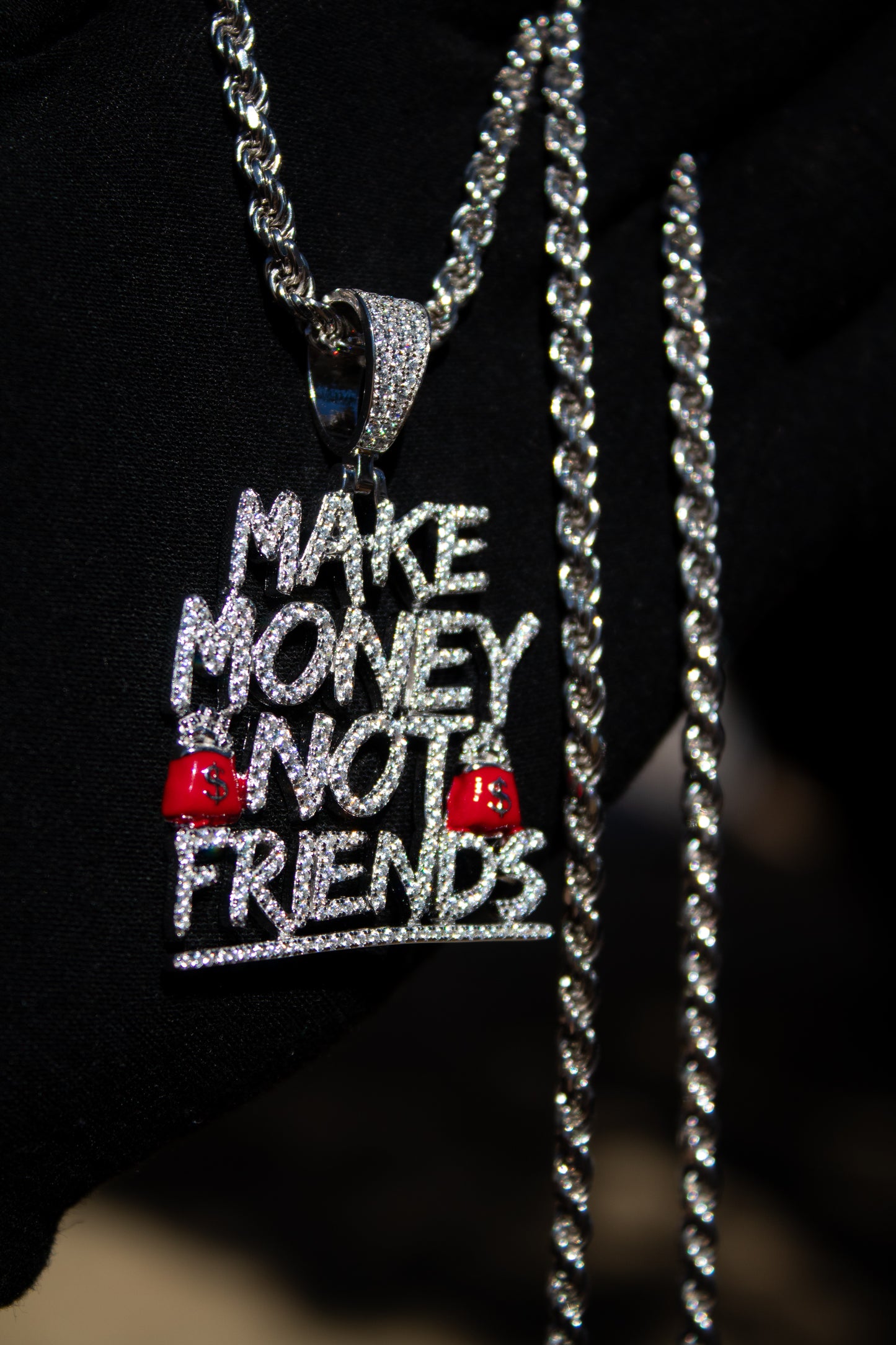 “Make Money Not Friends” Pendant