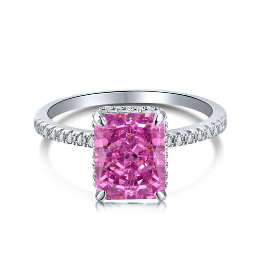 Pink Radiant Diamond Ring