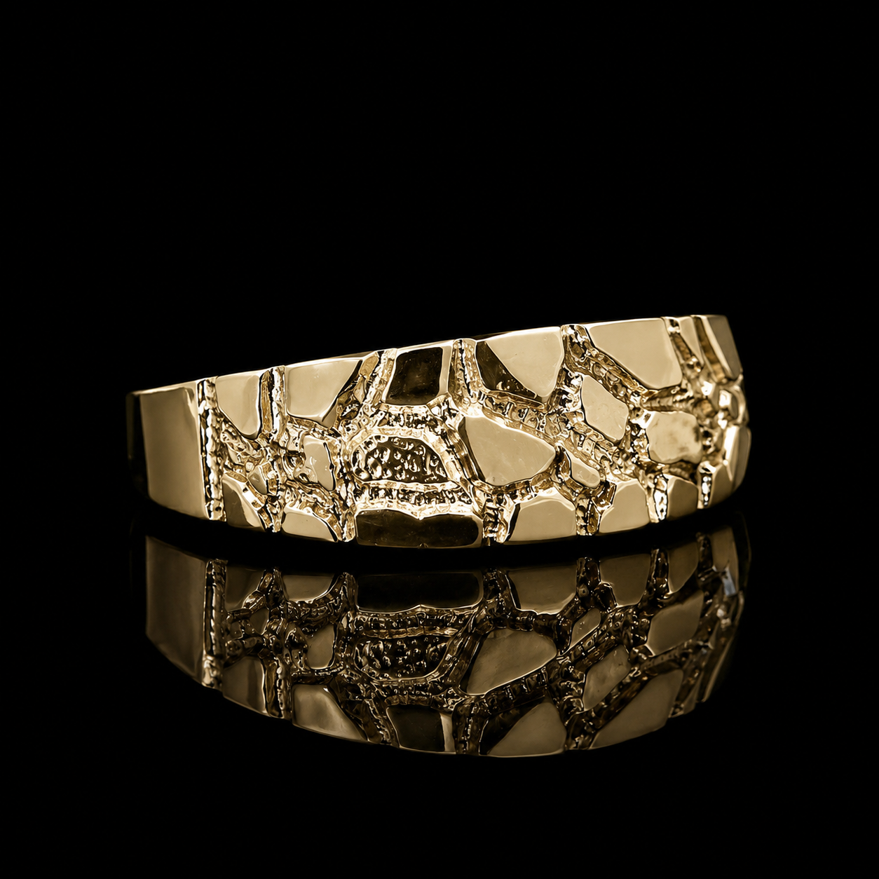 14K Gold Nugget Ring