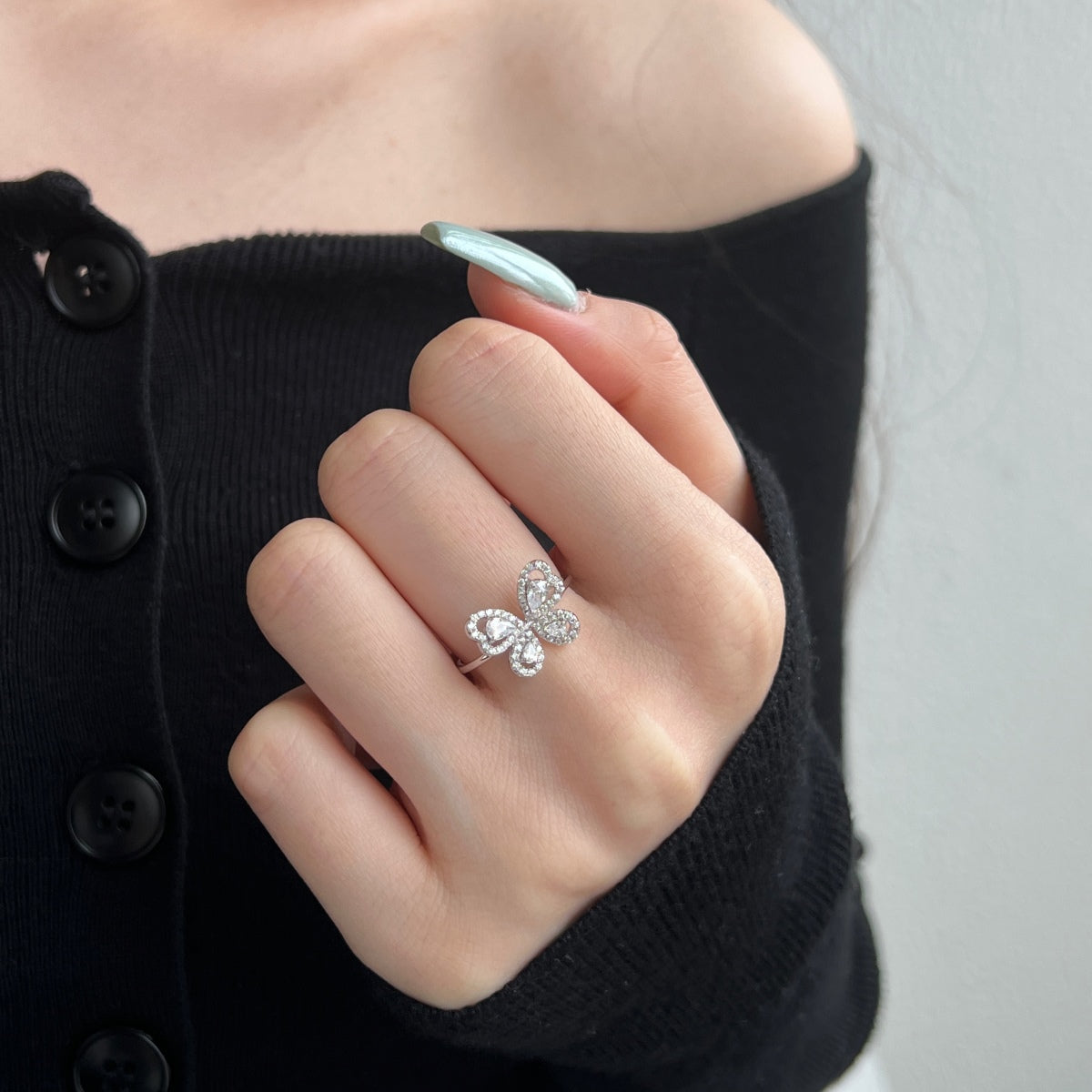 Butterfly Diamond Ring