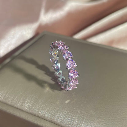 Pink Heart Diamond Ring