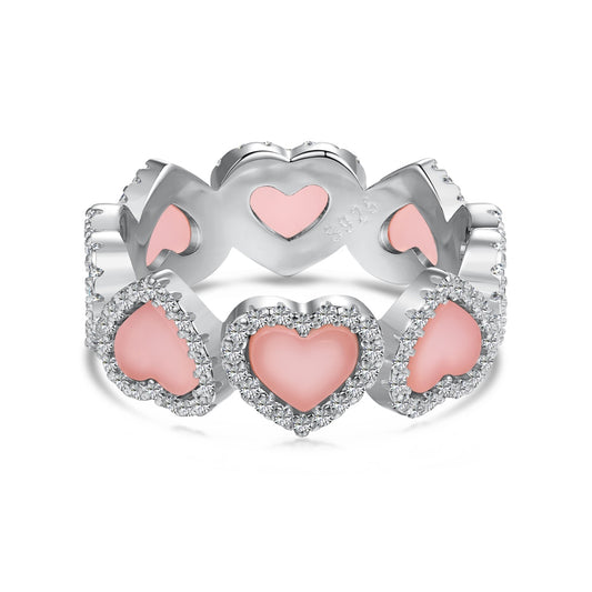 Pink Heart Diamond Ring