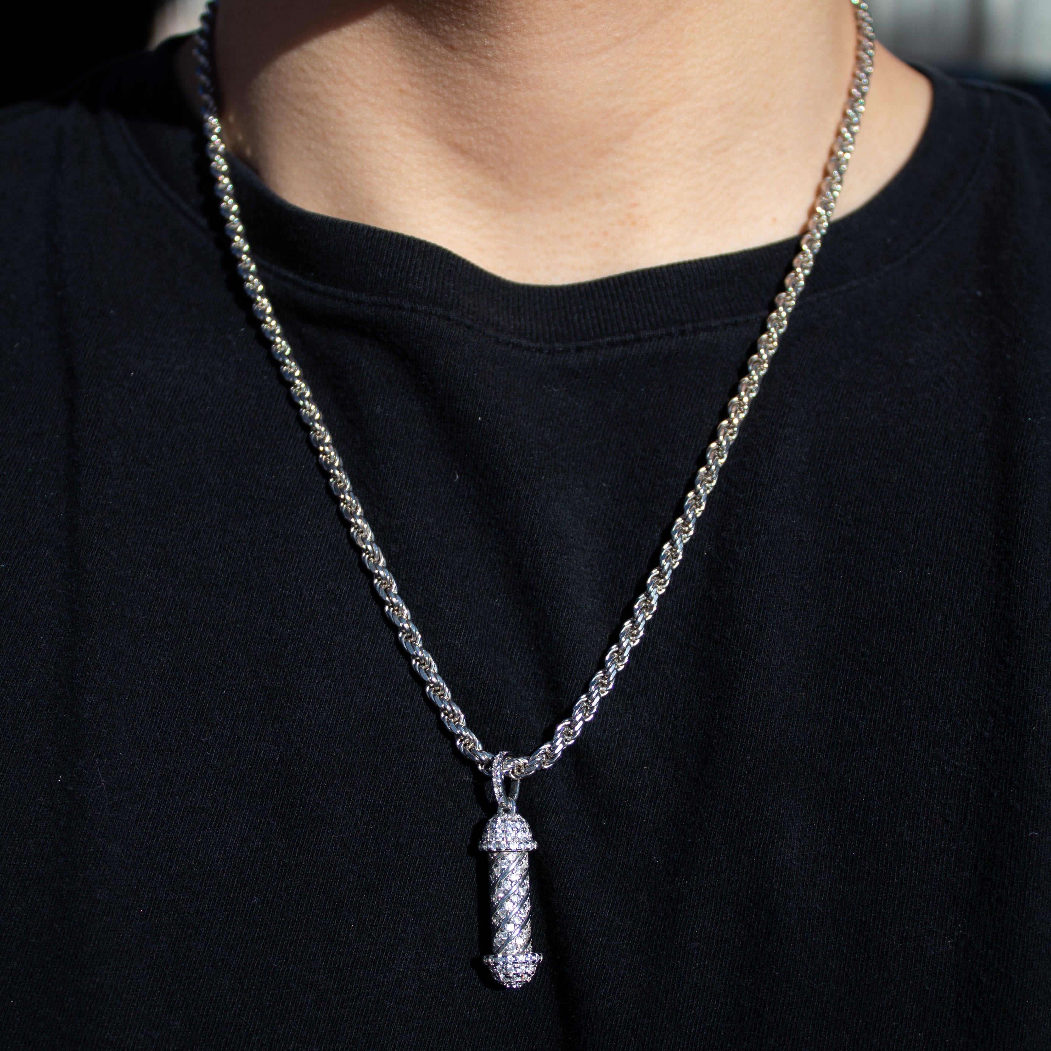 Rotating Barber’s Pole Pendant