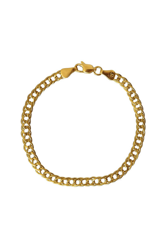 14K Gold Double Link Bracelet (5mm)