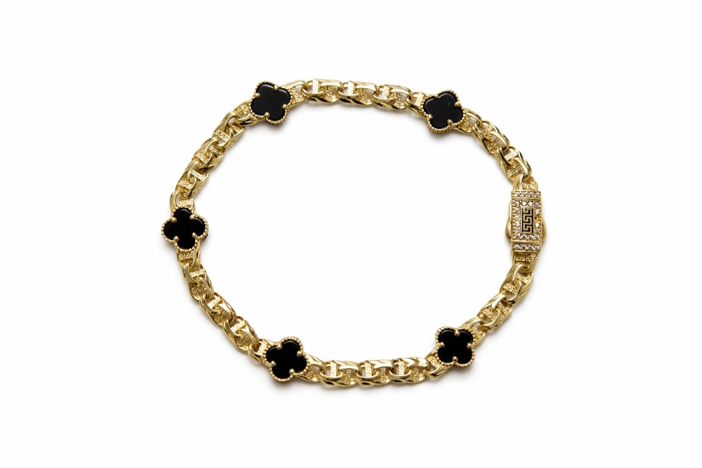 14K Gold Chino Clover Bracelet (5mm / 9mm)