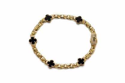 14K Gold Chino Clover Bracelet (5mm / 9mm)
