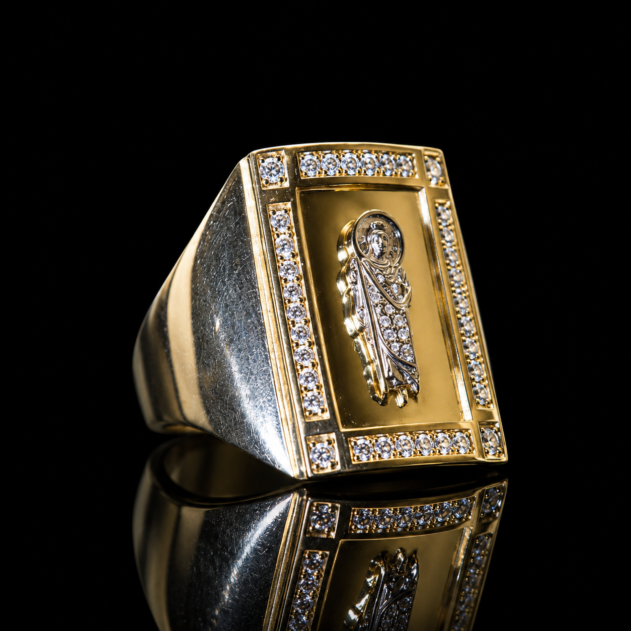 14K Gold Prestige San Judas Ring