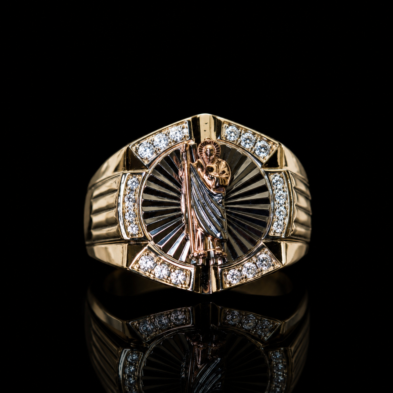14K Gold San Judas Ring