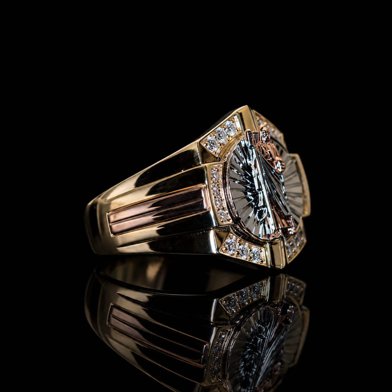 14K Gold San Judas Ring