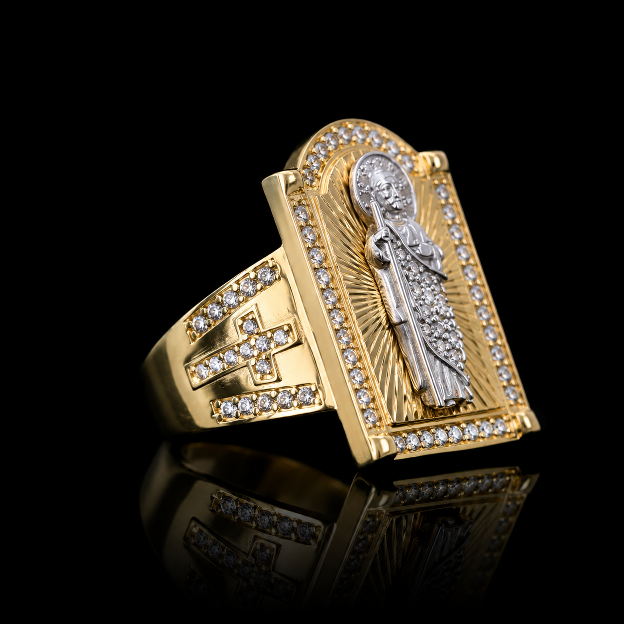 14K Gold Royal San Judas Ring