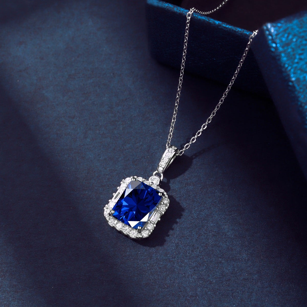 Blue Diamond Necklace