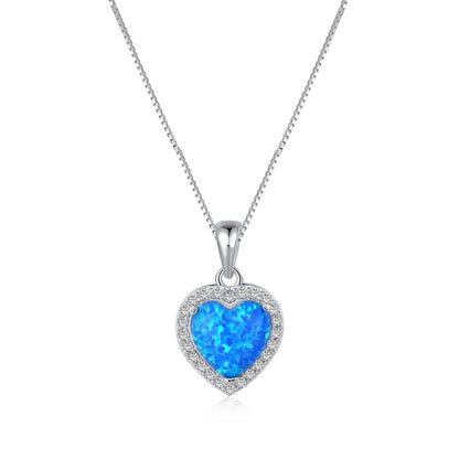 Blue Heart Necklace