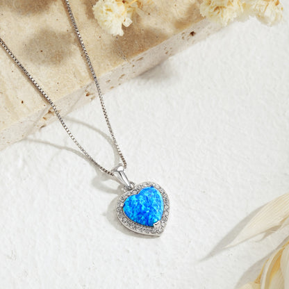 Blue Heart Necklace