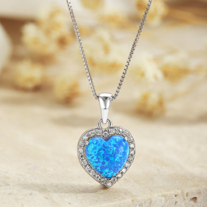 Blue Heart Necklace