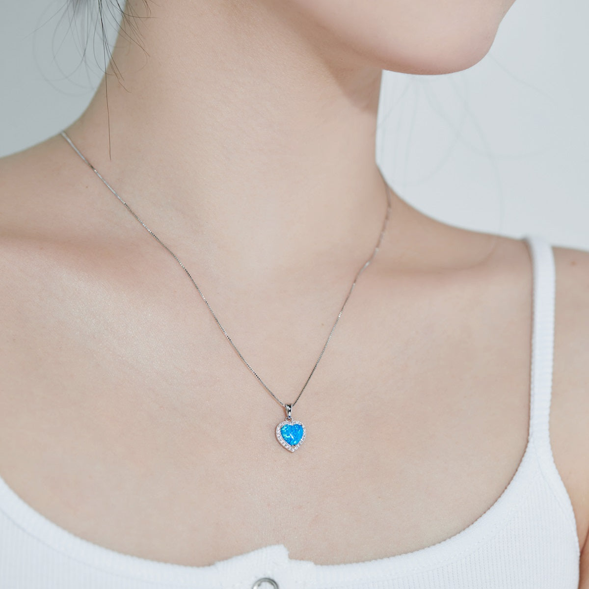 Blue Heart Necklace