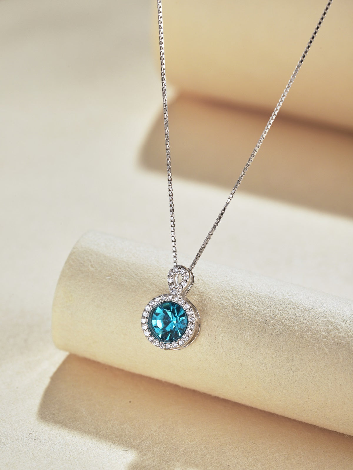 Light Blue Diamond Necklace