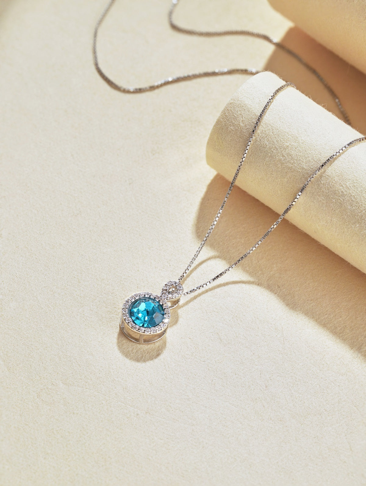 Light Blue Diamond Necklace