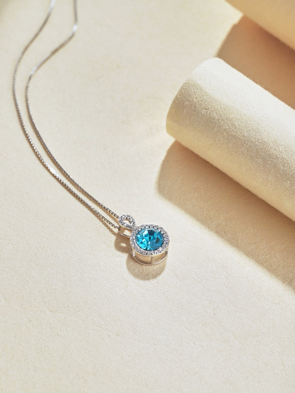 Light Blue Diamond Necklace