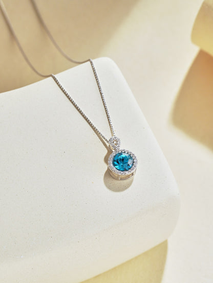 Light Blue Diamond Necklace