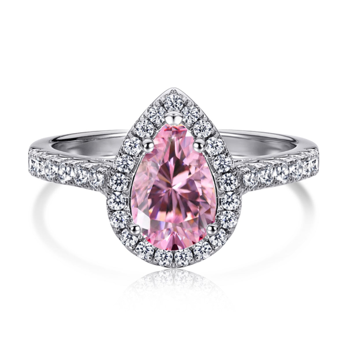 Pink Oval Dimaond Ring