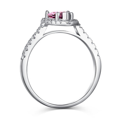 Pink Oval Dimaond Ring