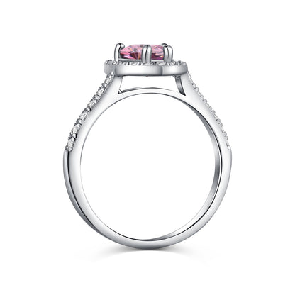 Pink Heart Diamond Ring