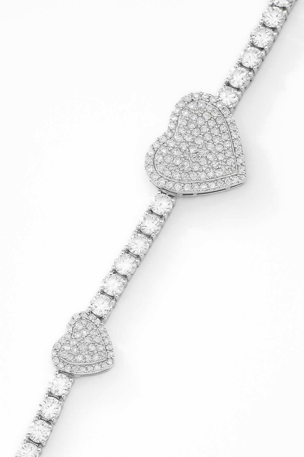 VVS Heart Tennis Bracelet (3mm / 14mm / 18mm)