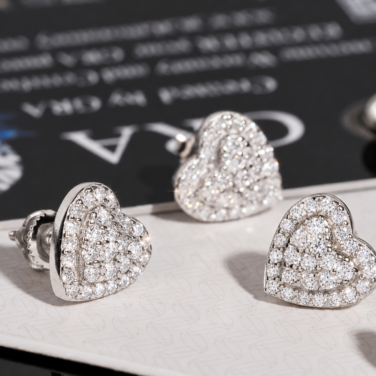 Double VVS Heart Earrings