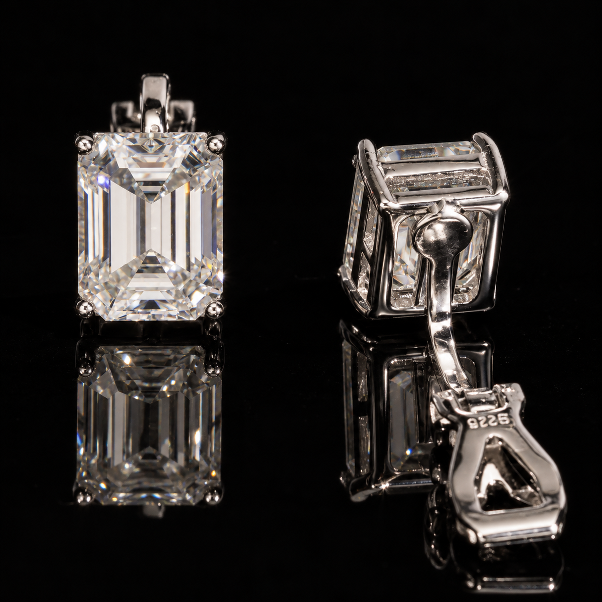 VVS Emerald Cut Earrings
