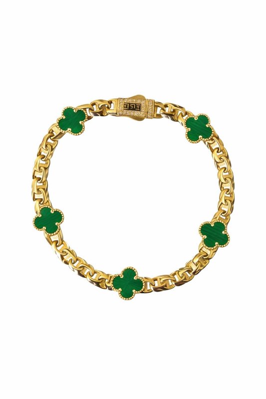 14K Gold Chino Clover Bracelet (5mm / 9mm)