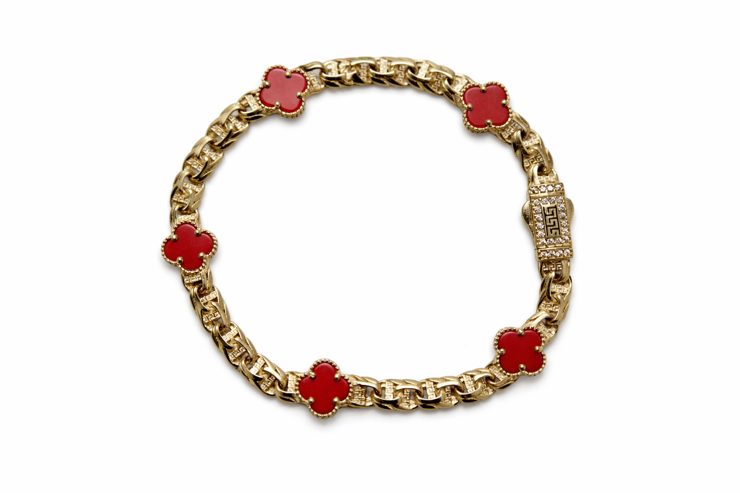 14K Gold Chino Clover Bracelet (5mm / 9mm)