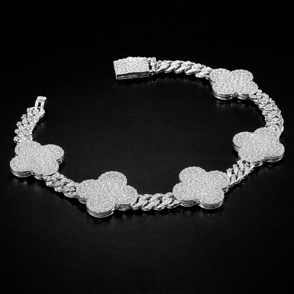 Cuban / Clover VVS Bracelet (6mm / 17mm)