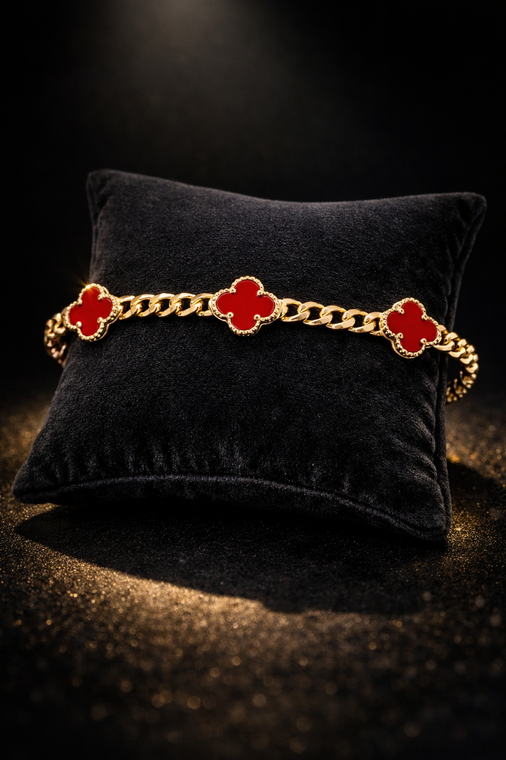 14K Gold Cuban Clover Bracelet (5mm / 9mm)