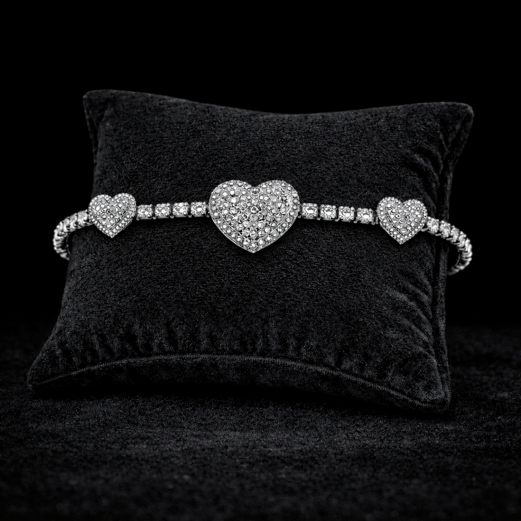 VVS Heart Tennis Bracelet (3mm / 14mm / 18mm)