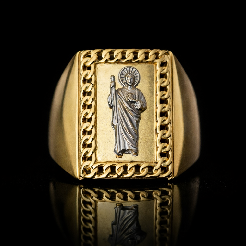 14K Gold San Judas Ring