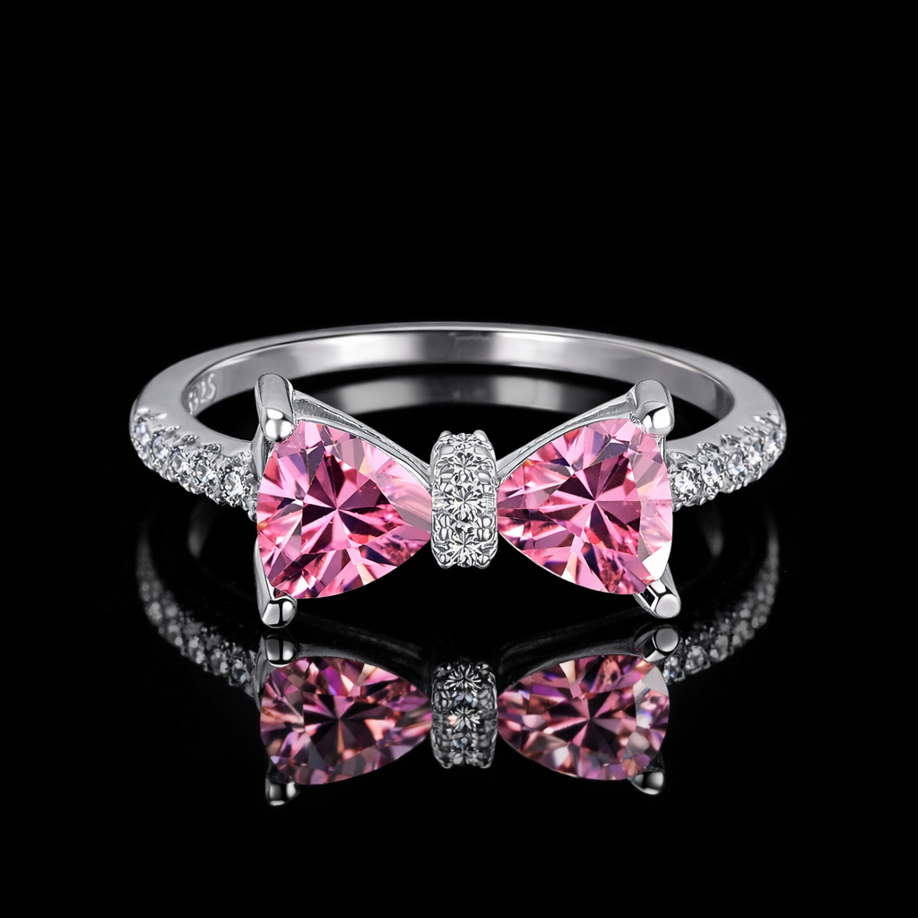 Pink Bow Diamond Ring