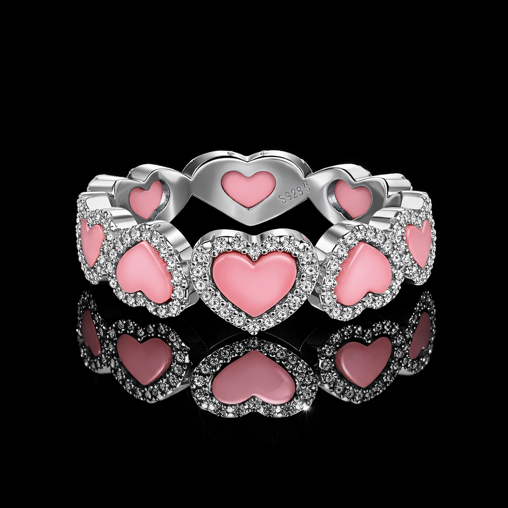 Pink Heart Diamond Ring