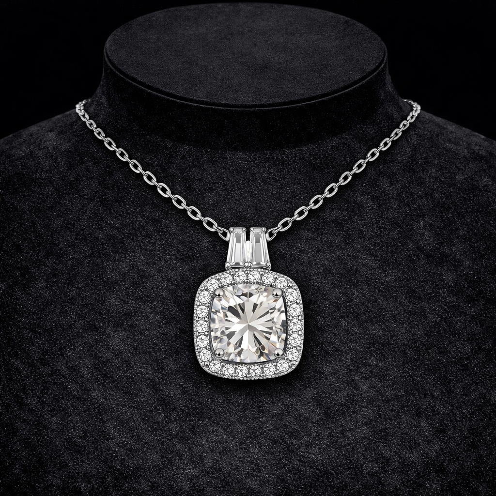 Collar de diamantes blancos