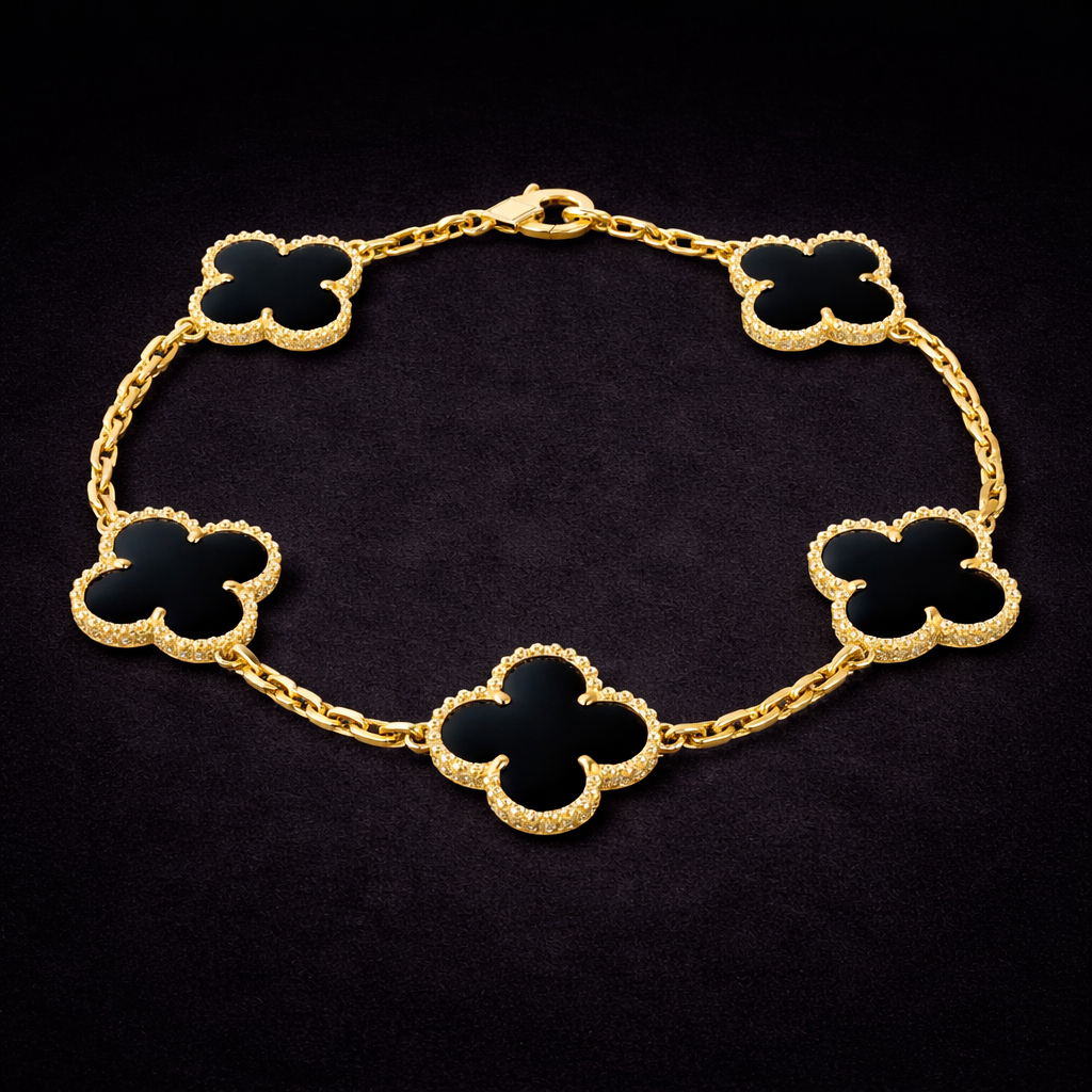 18K Gold Clover Leaf Bracelet