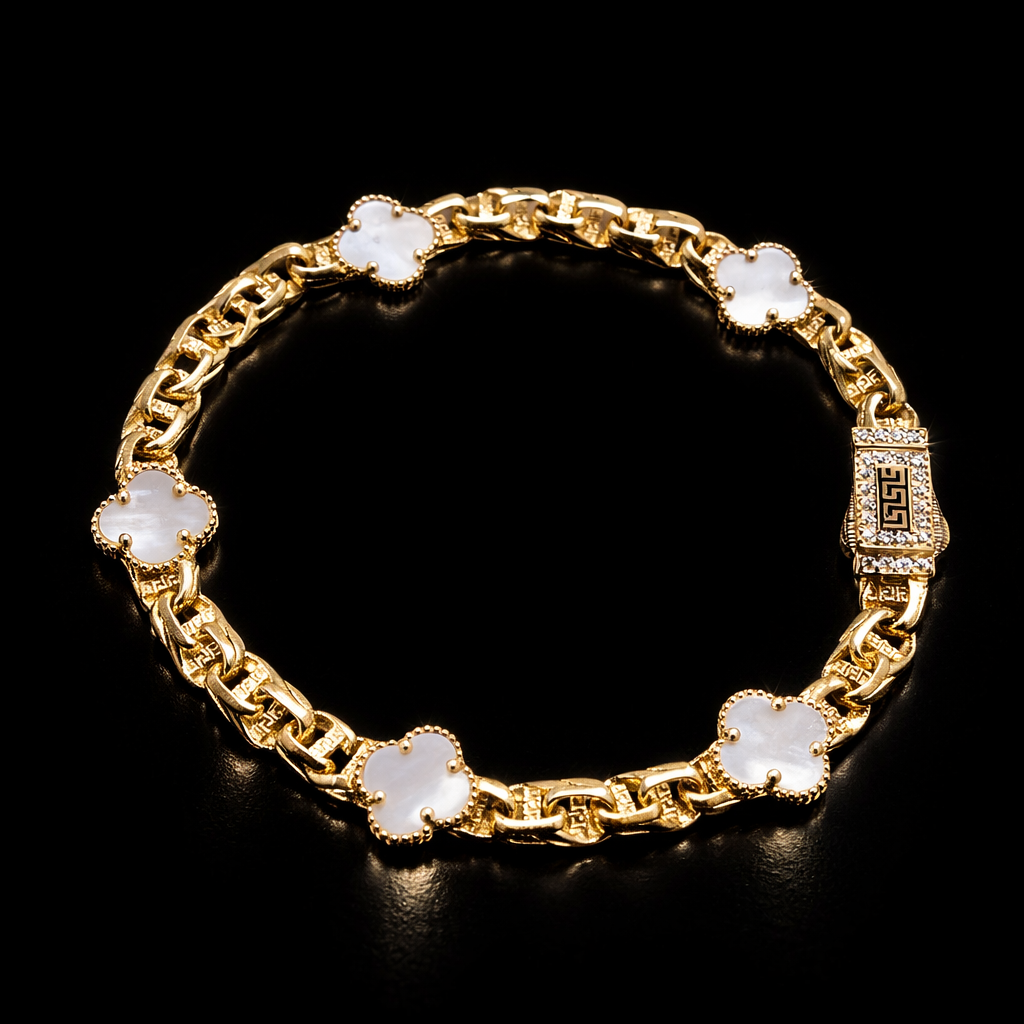 14K Gold Chino Clover Bracelet (5mm / 9mm)