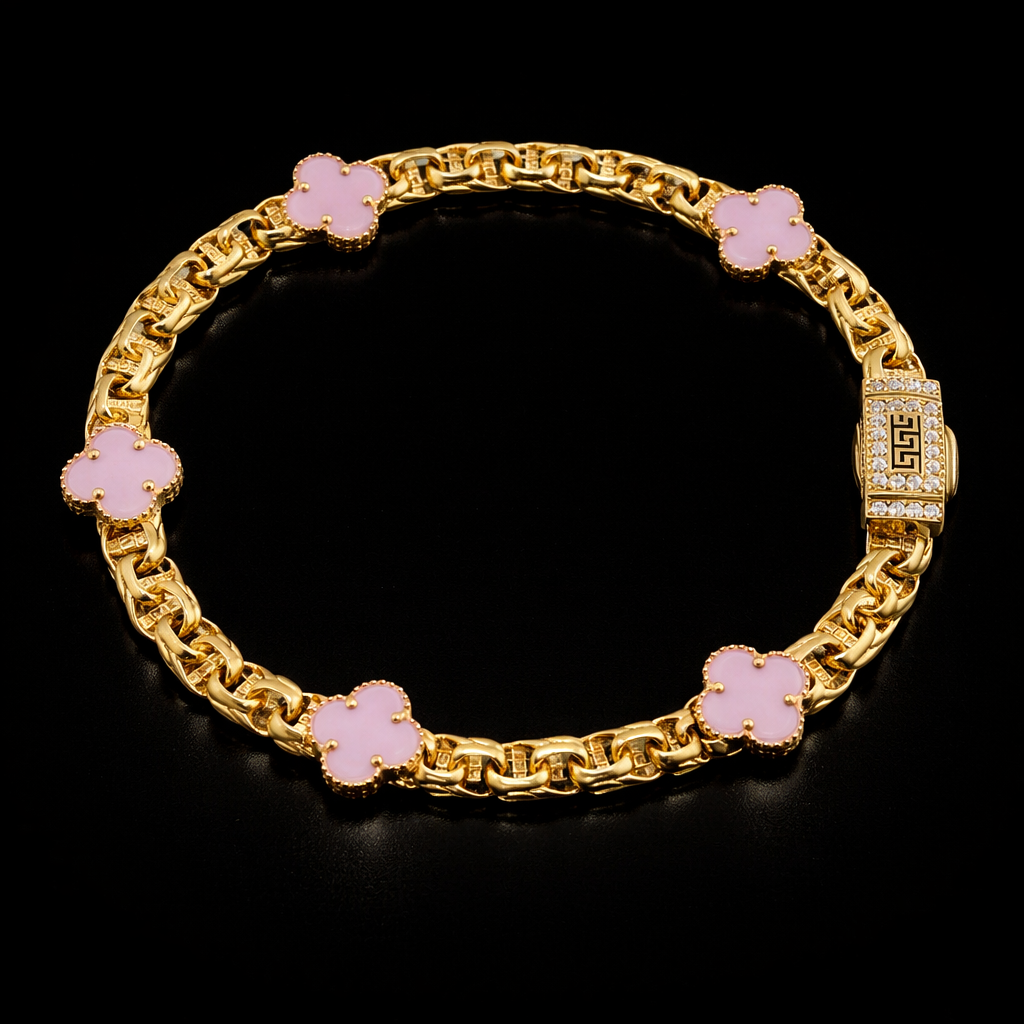 14K Gold Chino Clover Bracelet (5mm / 9mm)