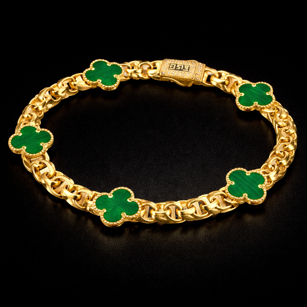 14K Gold Chino Clover Bracelet (5mm / 9mm)