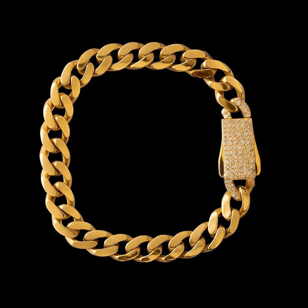 14K Gold Cuban Bracelet (9mm)