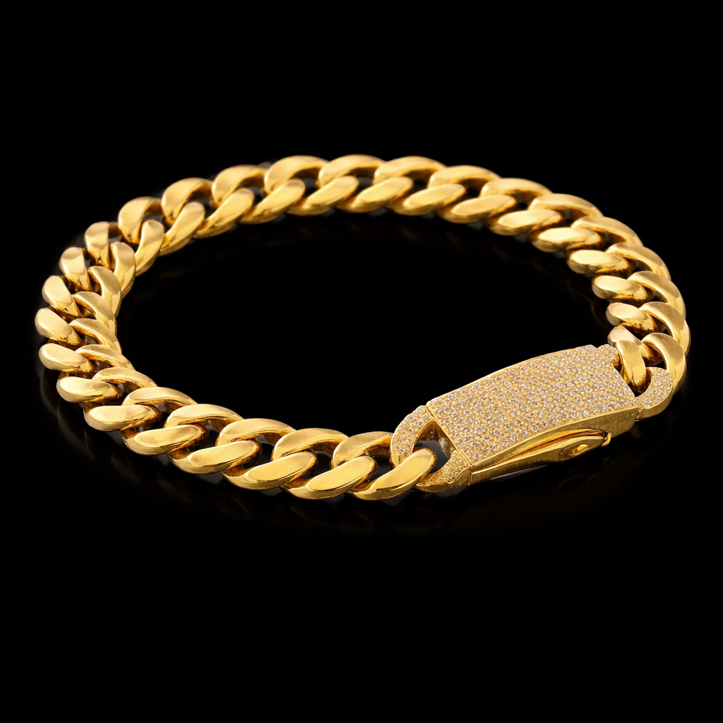 14K Gold Cuban Bracelet (9mm)