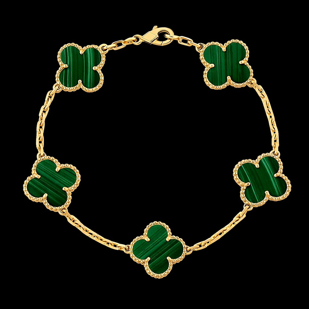 18K Gold Clover Leaf Bracelet