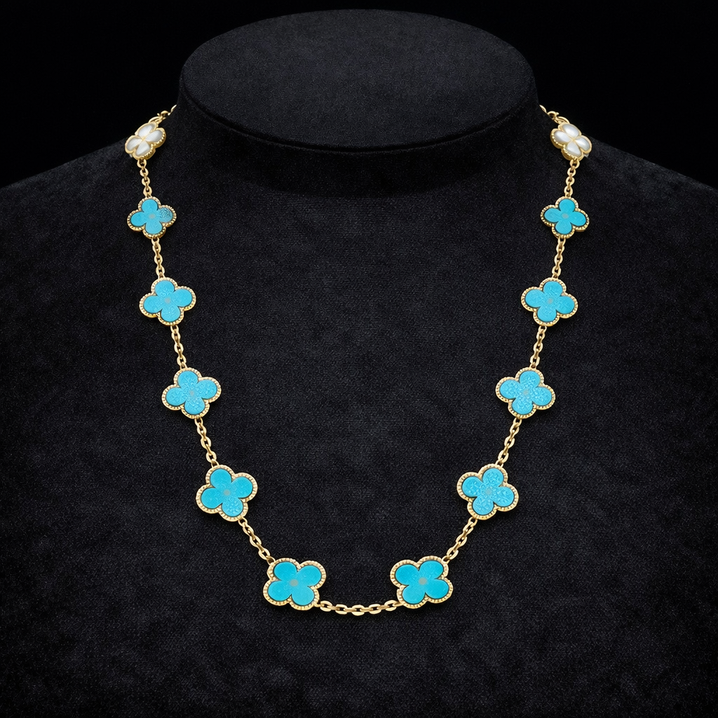 18K Gold Clover Leaf Necklace