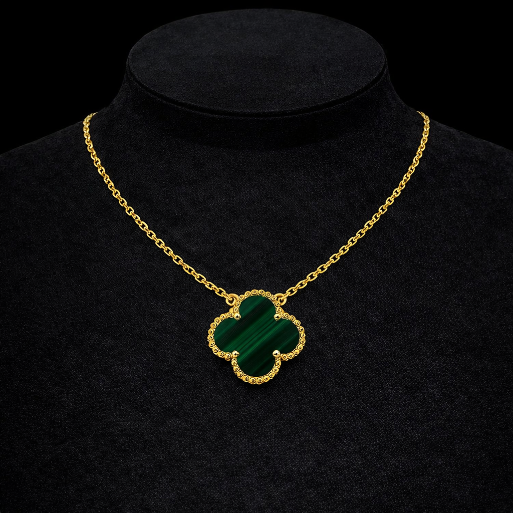 18K Gold Clover Necklace
