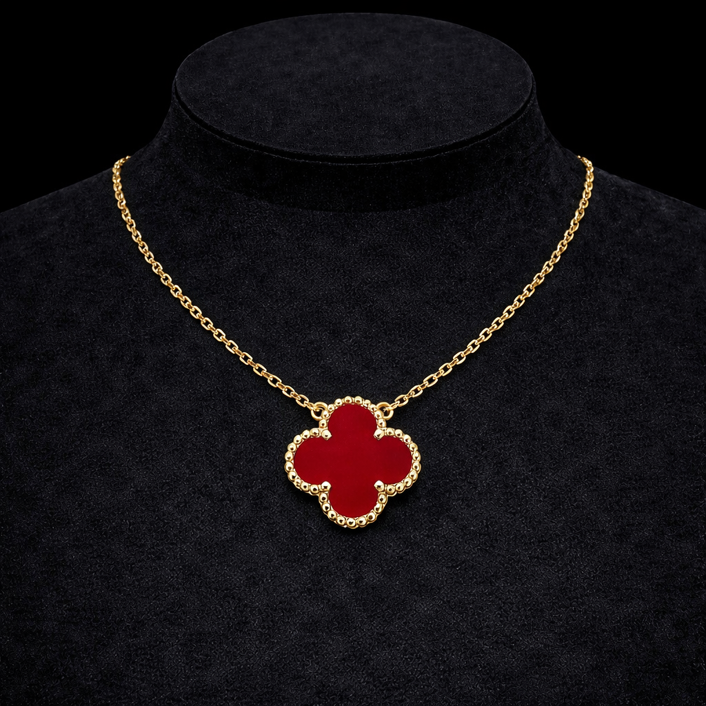 18K Gold Clover Necklace