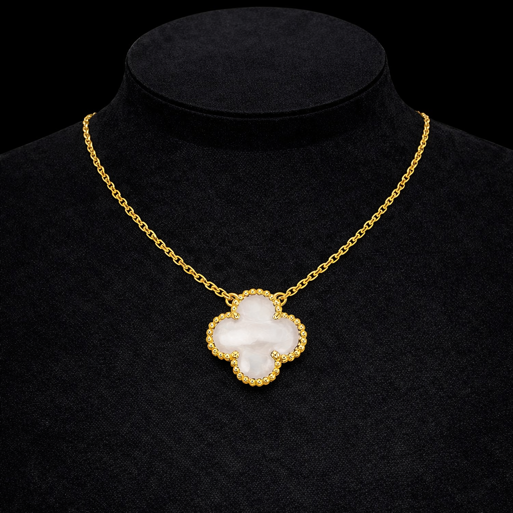 18K Gold Clover Necklace